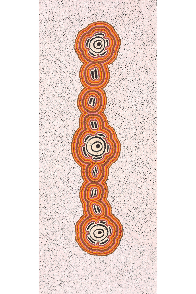Aboriginal Artwork by Kara Napangardi Ross, Pamapardu Jukurrpa (Flying Ant Dreaming) - Warntungurru, 152x61cm