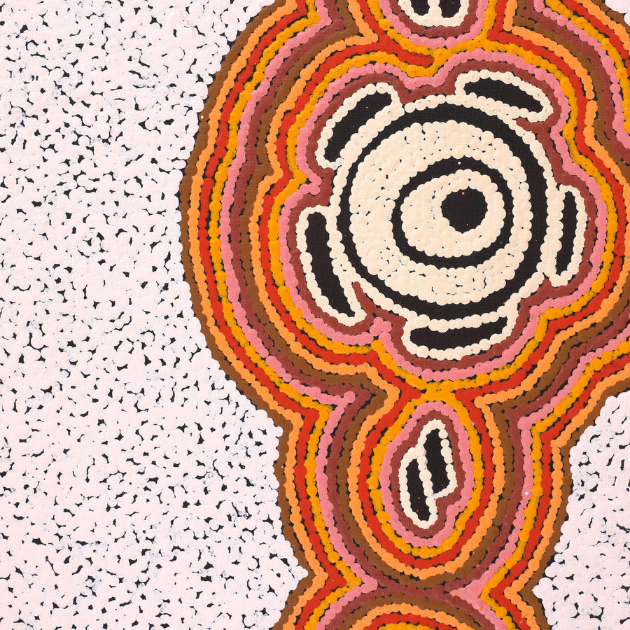 Aboriginal Artwork by Kara Napangardi Ross, Pamapardu Jukurrpa (Flying Ant Dreaming) - Warntungurru, 152x61cm