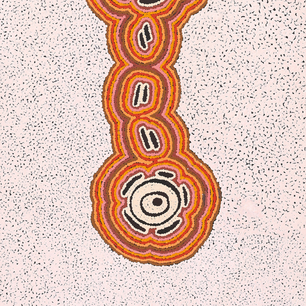 Aboriginal Artwork by Kara Napangardi Ross, Pamapardu Jukurrpa (Flying Ant Dreaming) - Warntungurru, 152x61cm - ART ARK®