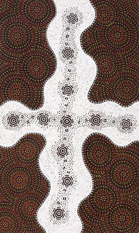 Aboriginal Artwork by Kara Napangardi Ross, Pamapardu Jukurrpa (Flying Ant Dreaming) - Warntungurru, 152x91cm