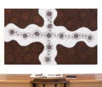 Aboriginal Artwork by Kara Napangardi Ross, Pamapardu Jukurrpa (Flying Ant Dreaming) - Warntungurru, 152x91cm