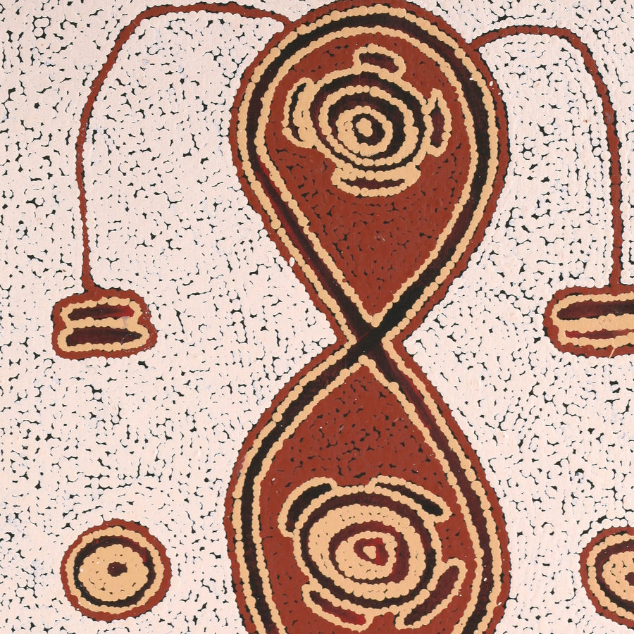 Aboriginal Artwork by Kara Napangardi Ross, Pamapardu Jukurrpa (Flying Ant Dreaming) - Warntungurru, 76x46cm