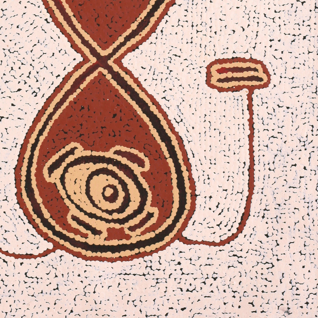 Aboriginal Artwork by Kara Napangardi Ross, Pamapardu Jukurrpa (Flying Ant Dreaming) - Warntungurru, 76x46cm - ART ARK®