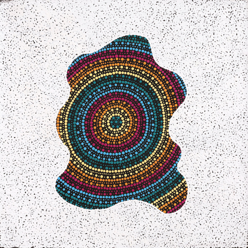 Aboriginal Artwork by Kara Napangardi Ross, Pamapardu Jukurrpa (Flying Ant Dreaming) - Warntungurru, 61x61cm