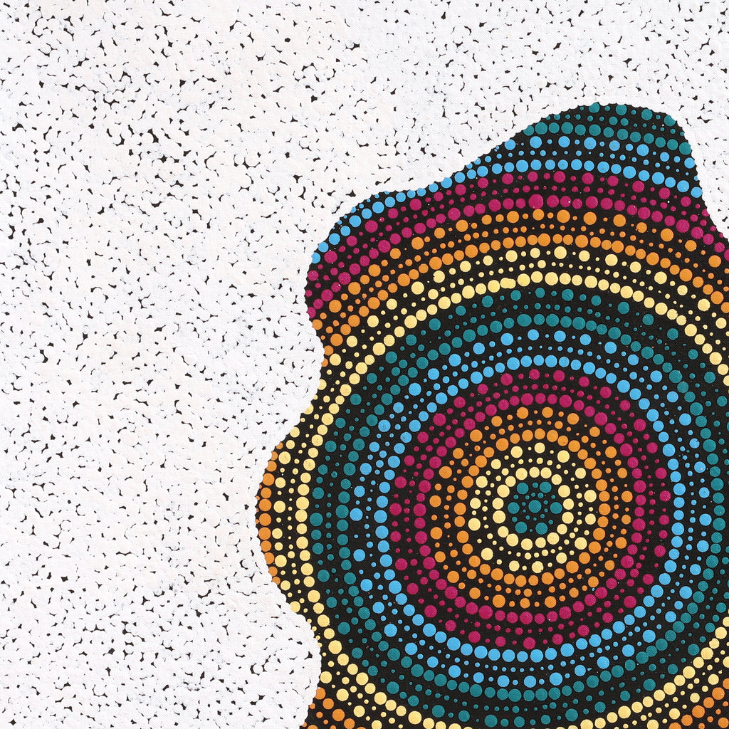 Aboriginal Artwork by Kara Napangardi Ross, Pamapardu Jukurrpa (Flying Ant Dreaming) - Warntungurru, 61x61cm
