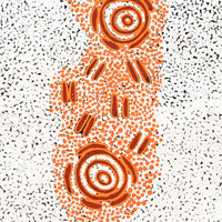 Aboriginal Artwork by Kara Napangardi Ross, Pamapardu Jukurrpa (Flying Ant Dreaming) - Warntungurru, 91x30cm