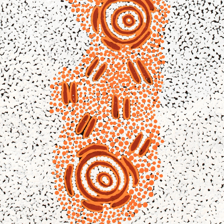 Aboriginal Artwork by Kara Napangardi Ross, Pamapardu Jukurrpa (Flying Ant Dreaming) - Warntungurru, 91x30cm