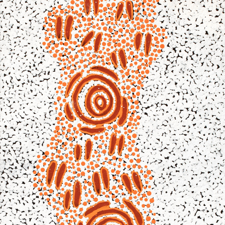 Aboriginal Artwork by Kara Napangardi Ross, Pamapardu Jukurrpa (Flying Ant Dreaming) - Warntungurru, 91x30cm