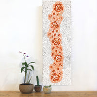 Aboriginal Artwork by Kara Napangardi Ross, Pamapardu Jukurrpa (Flying Ant Dreaming) - Warntungurru, 91x30cm