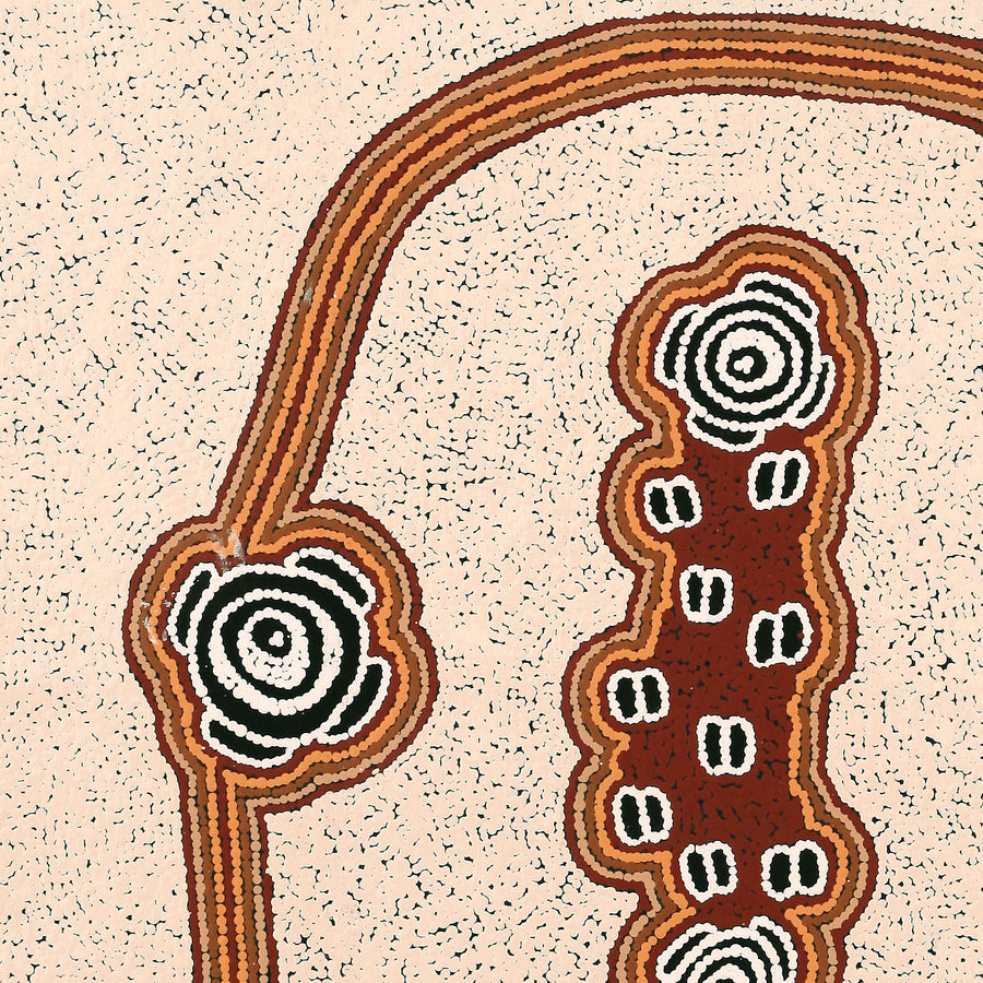 Aboriginal Artwork by Kara Napangardi Ross, Pamapardu Jukurrpa (Flying Ant Dreaming) - Warntungurru, 91x76cm