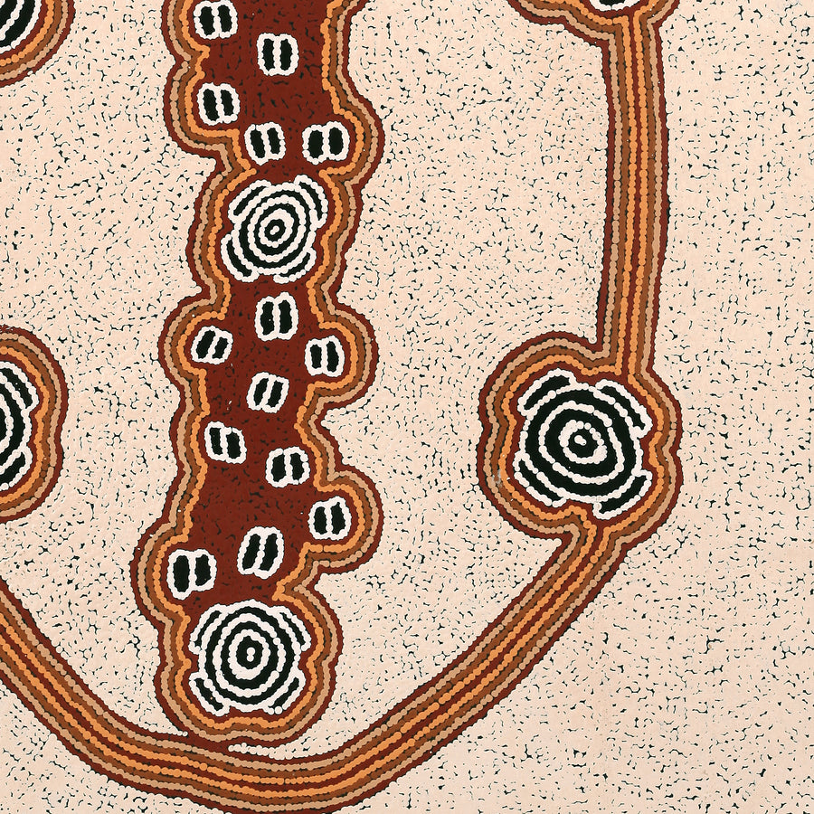 Aboriginal Artwork by Kara Napangardi Ross, Pamapardu Jukurrpa (Flying Ant Dreaming) - Warntungurru, 91x76cm