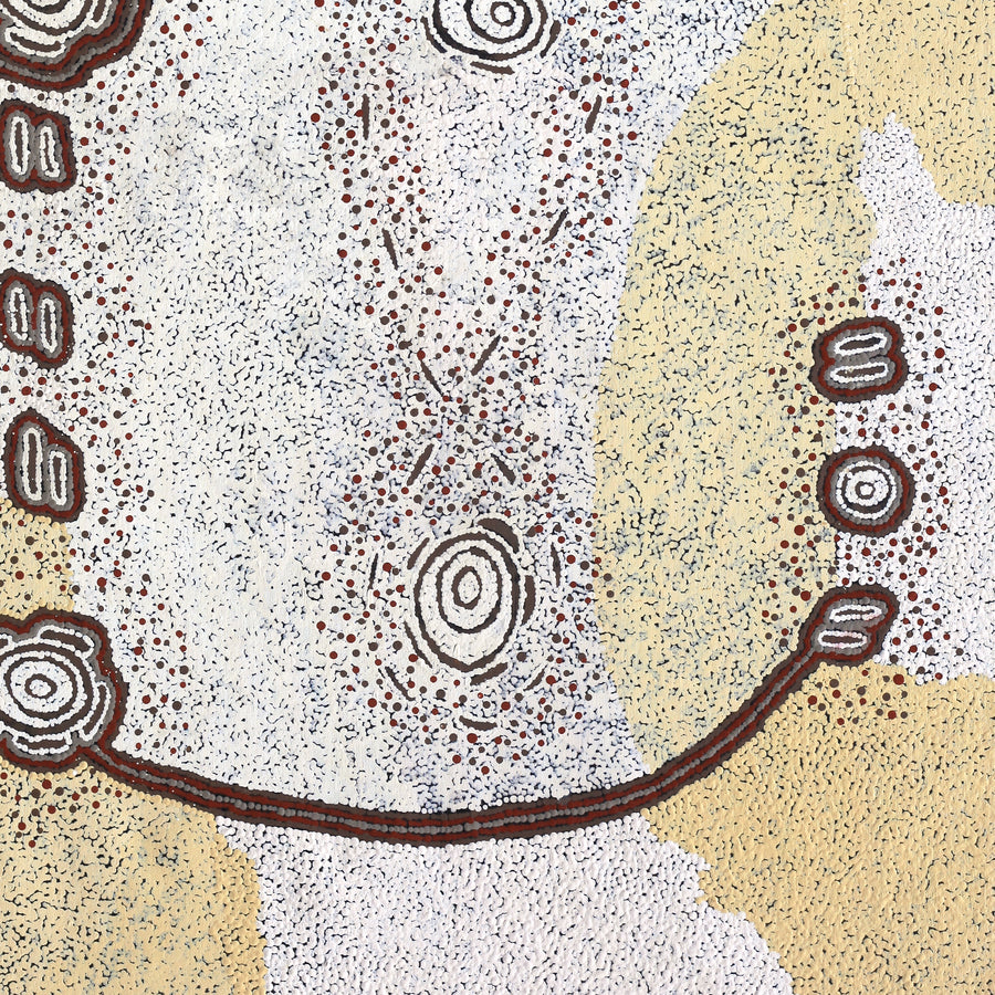 Aboriginal Artwork by Kara Napangardi Ross, Pamapardu Jukurrpa (Flying Ant Dreaming) - Warntungurru, 152x91cm