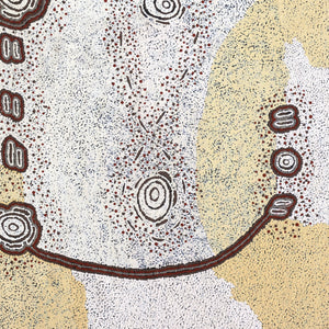 Aboriginal Art by Kara Napangardi Ross, Pamapardu Jukurrpa (Flying Ant Dreaming) - Warntungurru, 152x91cm - ART ARK®