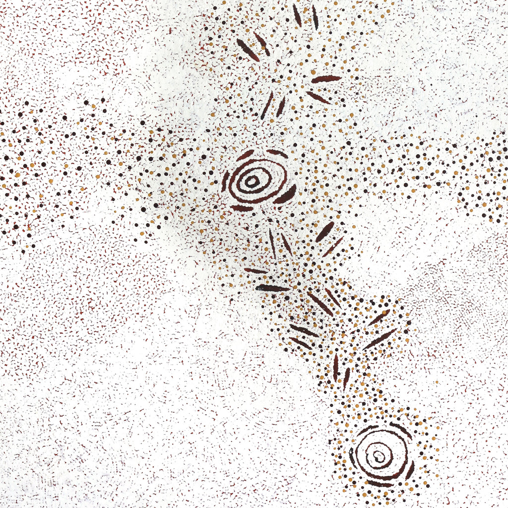Aboriginal Artwork by Kara Napangardi Ross, Pamapardu Jukurrpa (Flying Ant Dreaming) - Warntungurru, 203x91cm