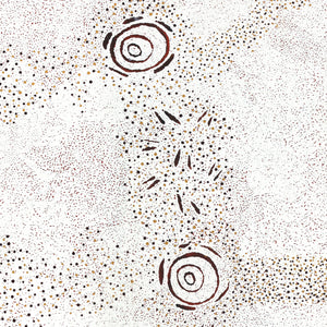 Aboriginal Artwork by Kara Napangardi Ross, Pamapardu Jukurrpa (Flying Ant Dreaming)  - Warntungurru, 203x91cm - ART ARK®