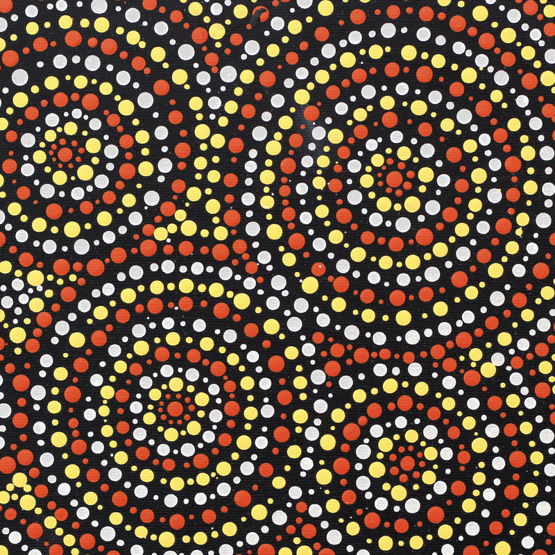 Aboriginal Artwork by Kara Napangardi Ross, Pamapardu Jukurrpa (Flying Ant Dreaming) - Warntungurru, 30x30cm