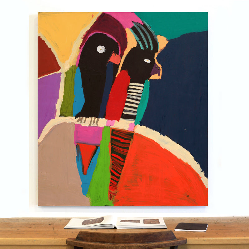 Aboriginal Artwork by Karen Napaljarri Barnes, Birds, 122x107cm