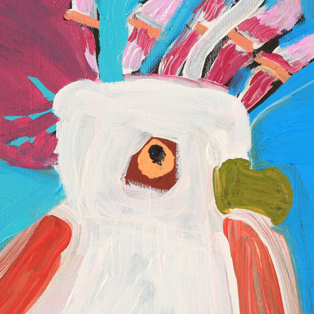 Aboriginal Artwork by Karen Napaljarri Barnes, Bird, 30x30cm