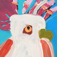 Aboriginal Artwork by Karen Napaljarri Barnes, Bird, 30x30cm