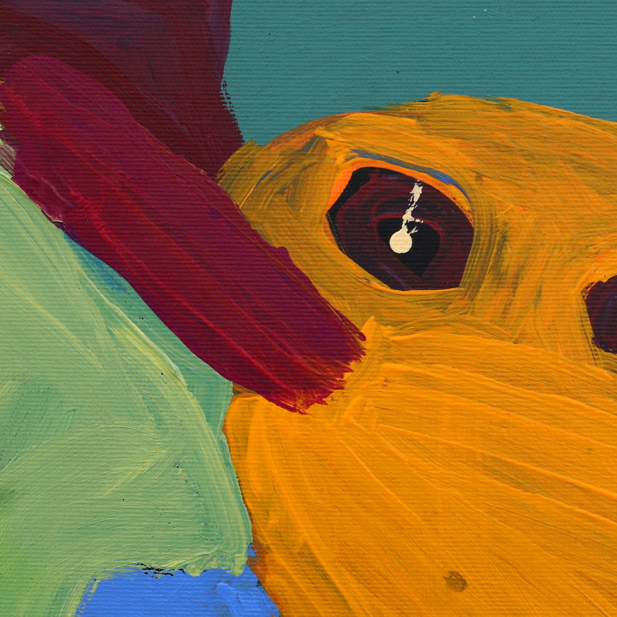 Aboriginal Artwork by Karen Napaljarri Barnes, Bird, 30x30cm