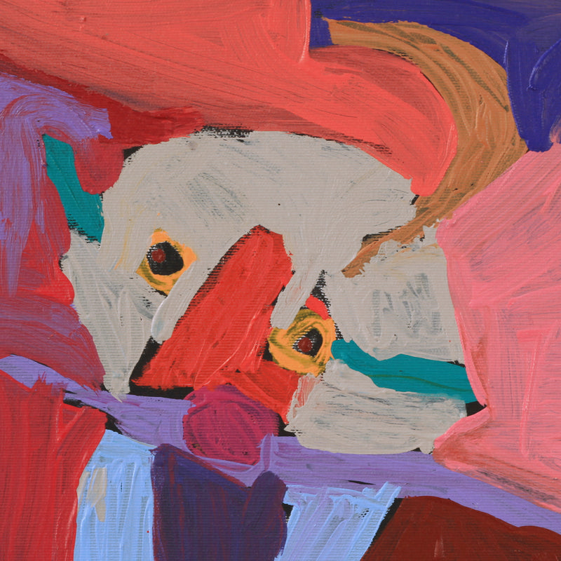 Aboriginal Artwork by Karen Napaljarri Barnes, Wombat, 30x30cm