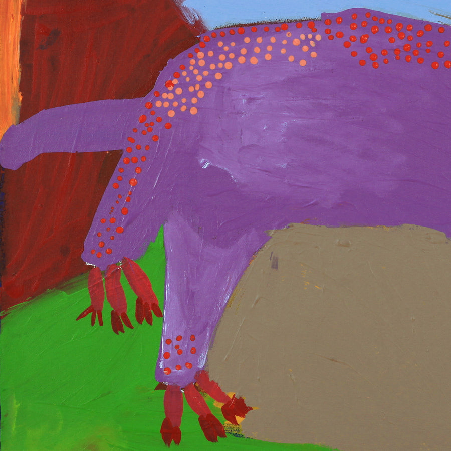 Aboriginal Artwork by Karen Napaljarri Barnes, Wombat, 61x46cm