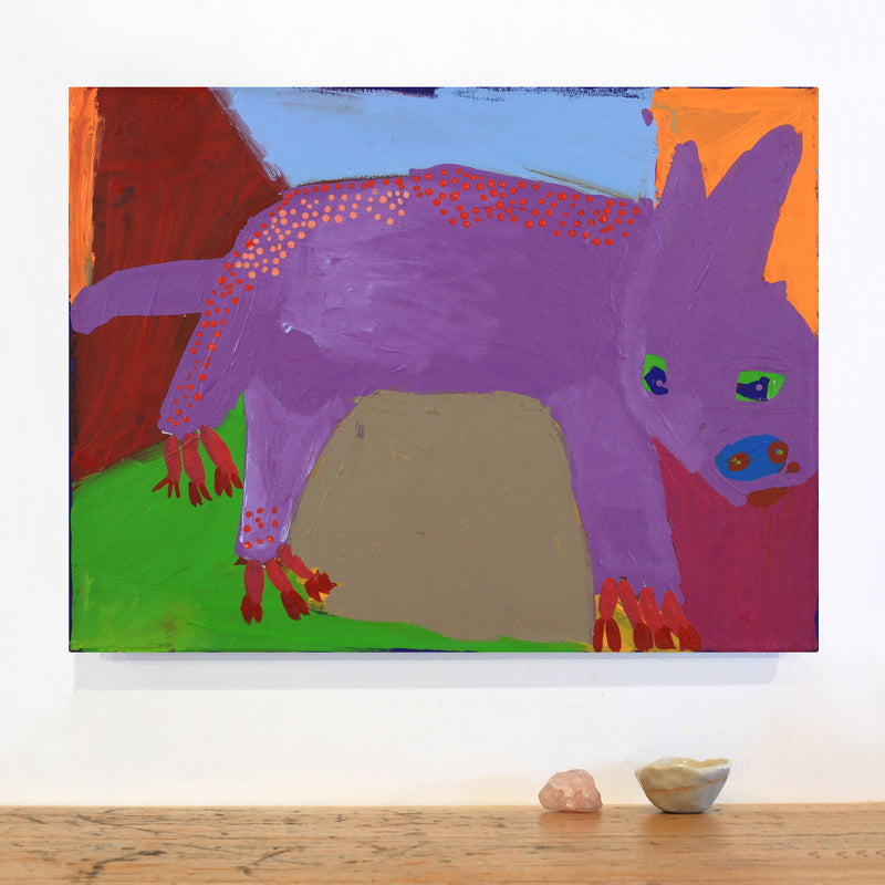 Aboriginal Artwork by Karen Napaljarri Barnes, Wombat, 61x46cm