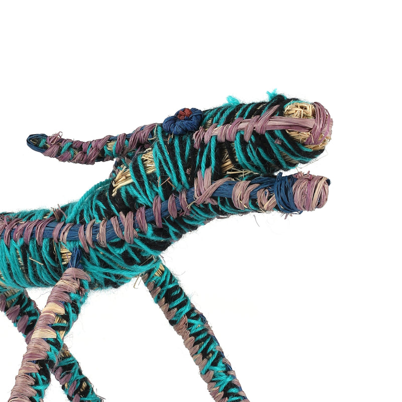 Aboriginal Artwork by Karen Hatches - Papa (Dog) Tjanpi Sculpture