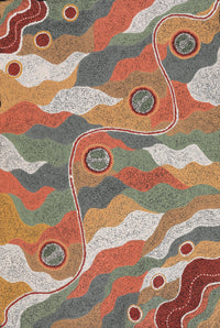 Aboriginal Artwork by Karen Norman, Kungkarangkalpa (Seven Sisters Story), 91x61cm