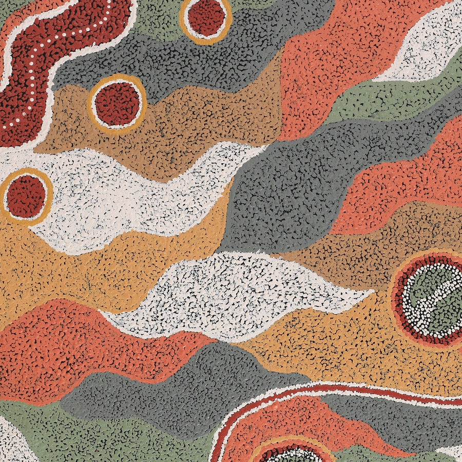 Aboriginal Artwork by Karen Norman, Kungkarangkalpa (Seven Sisters Story), 91x61cm