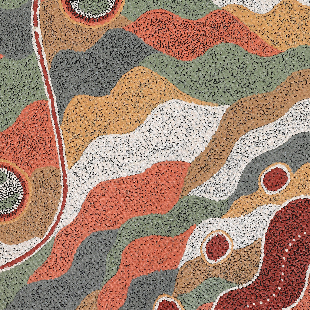 Aboriginal Artwork by Karen Norman, Kungkarangkalpa (Seven Sisters Story), 91x61cm