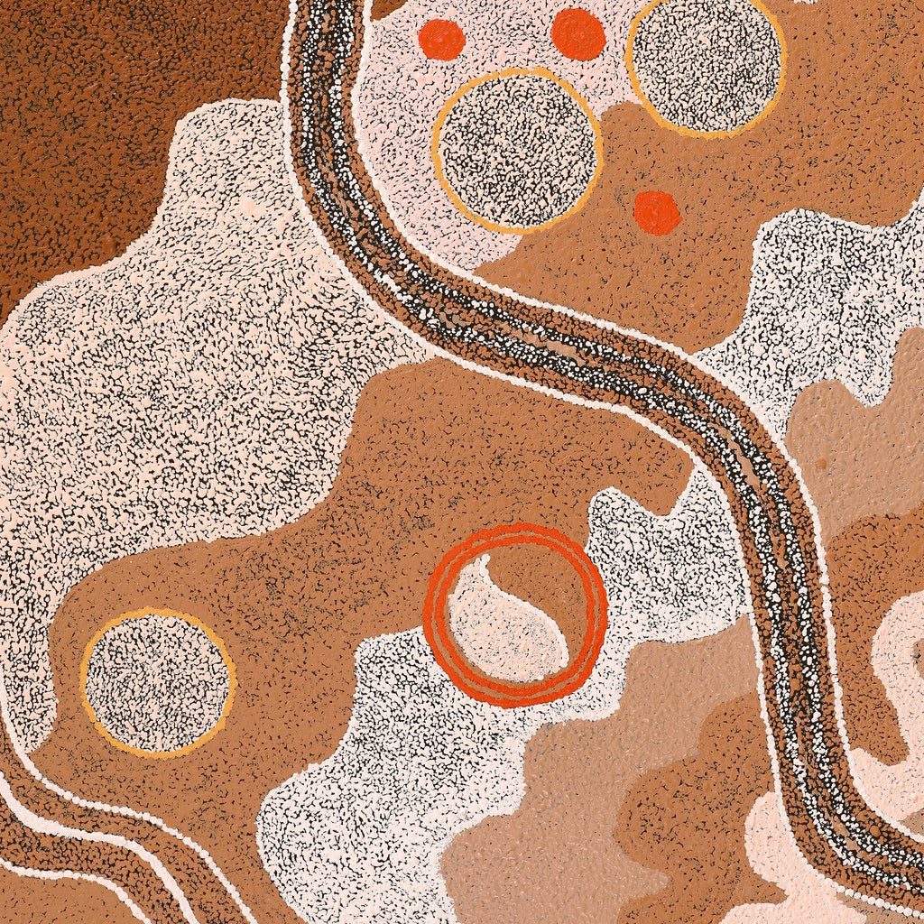 Aboriginal Artwork by Karen Norman, Kungkarangkalpa (Seven Sisters Story), 91x61cm