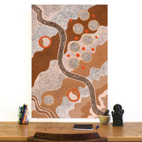 Aboriginal Artwork by Karen Norman, Kungkarangkalpa (Seven Sisters Story), 91x61cm