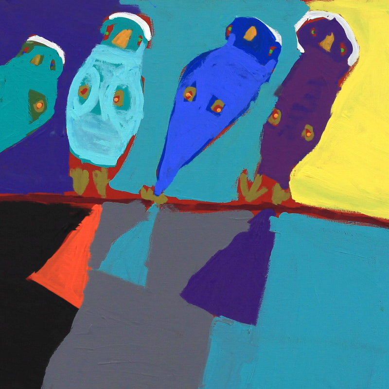 Aboriginal Artwork by Karen Napaljarri Barnes, Jurlpu kuja kalu nyinami Yurntumu-wana, 107x61cm