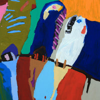 Aboriginal Artwork by Karen Napaljarri Barnes, Budgies, 122x107cm