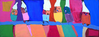 Aboriginal Artwork by Karen Napaljarri Barnes, Ngatijirri Jukurrpa (Budgerigar Dreaming), 122x46cm