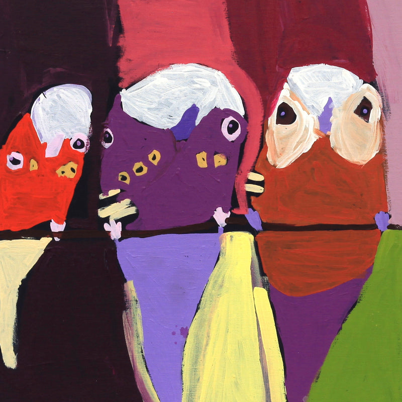 Aboriginal Artwork by Karen Napaljarri Barnes, Jurlpu kuja kalu nyinami Yurntumu-wana, 152x61cm