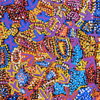 Aboriginal Artwork by Karen Napaljarri Barnes, Yankirri Jukurrpa (Emu Dreaming) - Ngarlikurlangu, 91x30cm