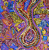 Aboriginal Artwork by Karen Napaljarri Barnes, Yankirri Jukurrpa (Emu Dreaming) - Ngarlikurlangu, 91x30cm