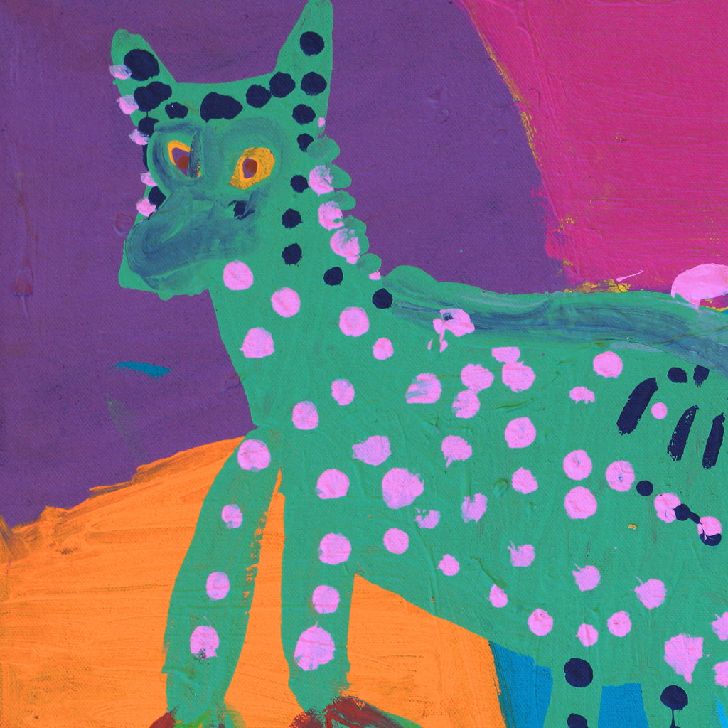 Aboriginal Artwork by Karen Napaljarri Barnes, Kangaroo, 46x30cm