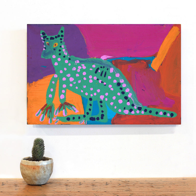 Aboriginal Artwork by Karen Napaljarri Barnes, Kangaroo, 46x30cm