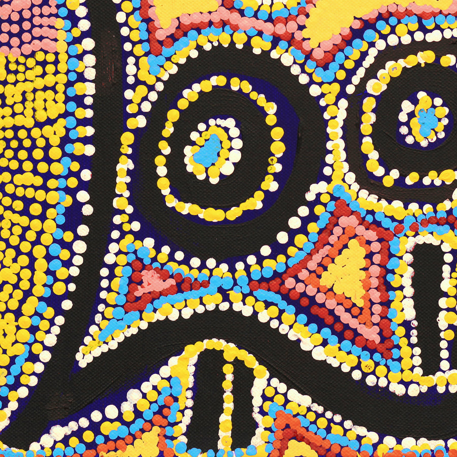 Aboriginal Artwork by Karen Napaljarri Barnes, Mina Mina Jukurrpa - Ngalyipi, 30.5x30.5cm