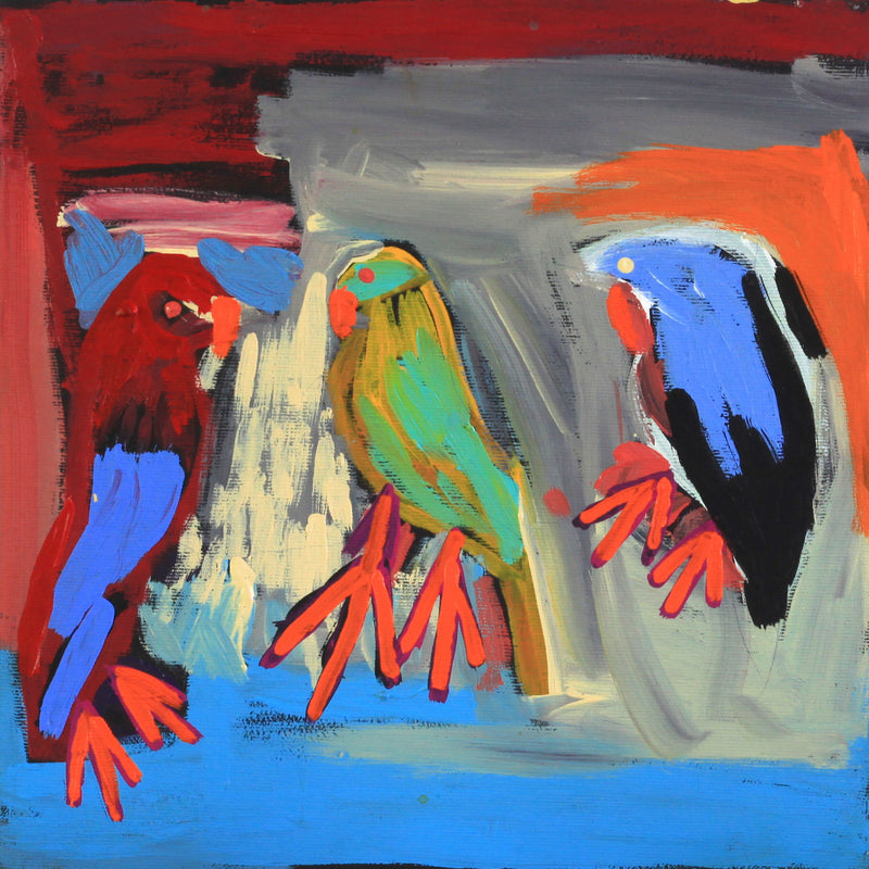 Aboriginal Artwork by Karen Napaljarri Barnes, Jurlpu kuja kalu nyinami Yurntumu-wana, 30x30cm