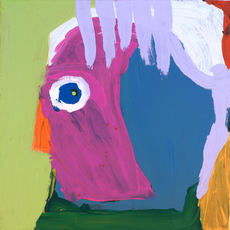 Aboriginal Artwork by Karen Napaljarri Barnes, Bird, 30x30cm