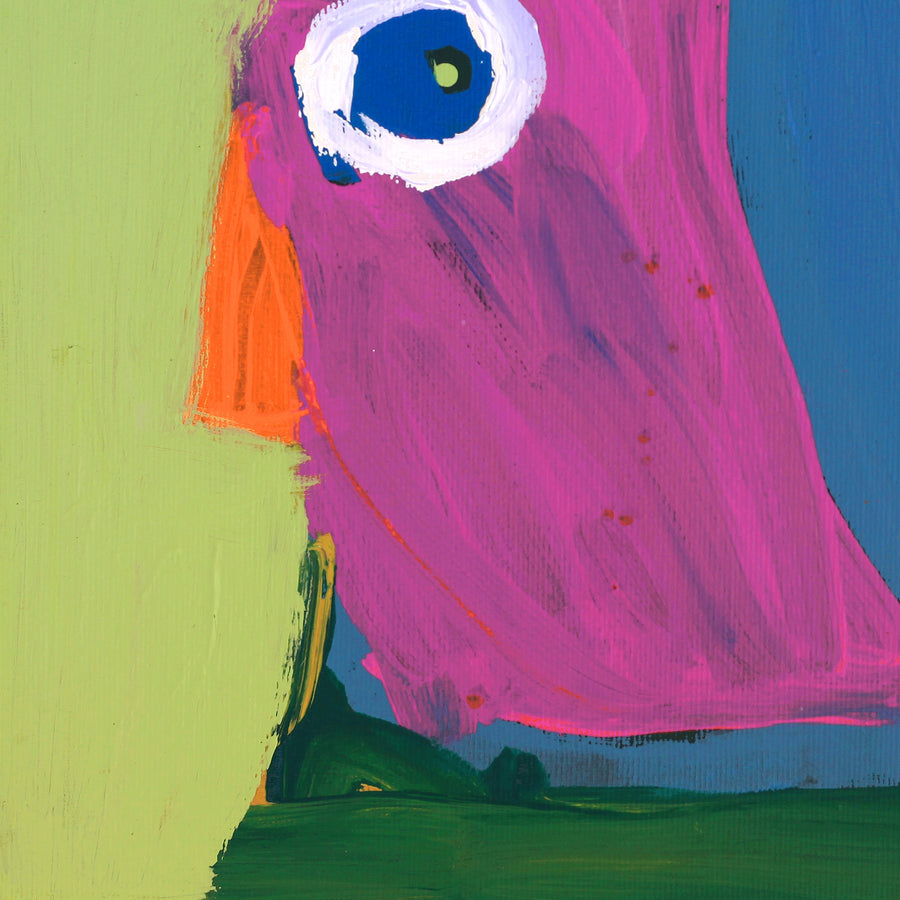 Aboriginal Artwork by Karen Napaljarri Barnes, Bird, 30x30cm