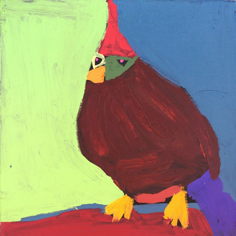 Aboriginal Artwork by Karen Napaljarri Barnes, Bird, 30x30cm