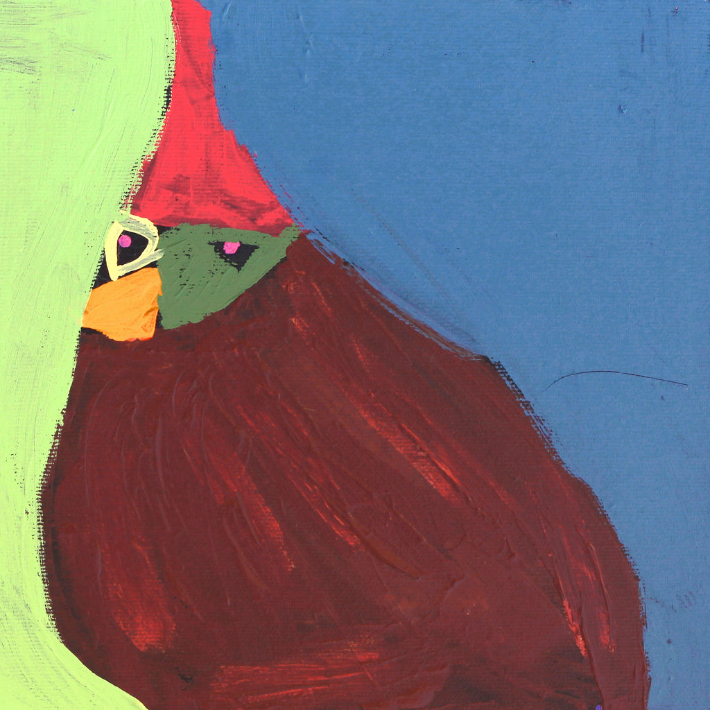 Aboriginal Artwork by Karen Napaljarri Barnes, Bird, 30x30cm