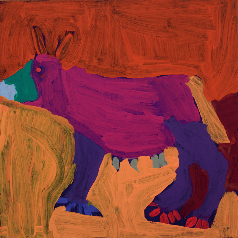 Aboriginal Artwork by Karen Napaljarri Barnes, Bear, 30x30cm