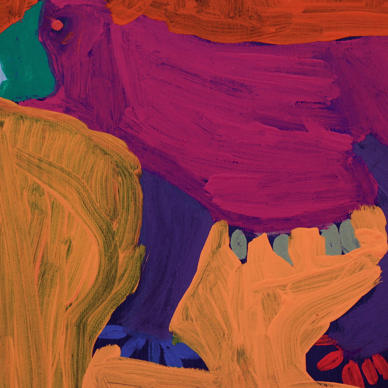 Aboriginal Artwork by Karen Napaljarri Barnes, Bear, 30x30cm