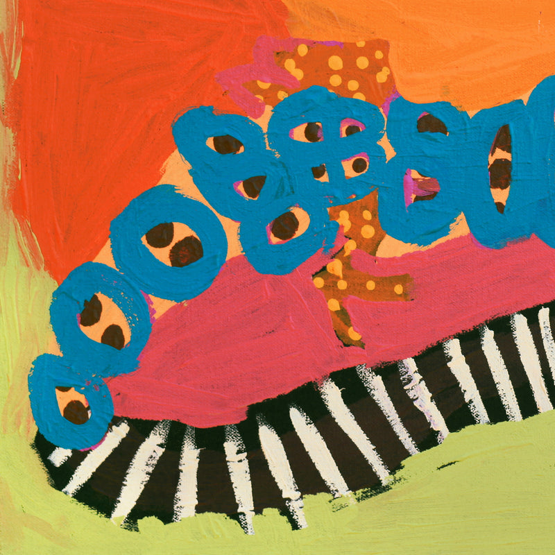 Aboriginal Artwork by Karen Napaljarri Barnes, Snake, 46x30cm